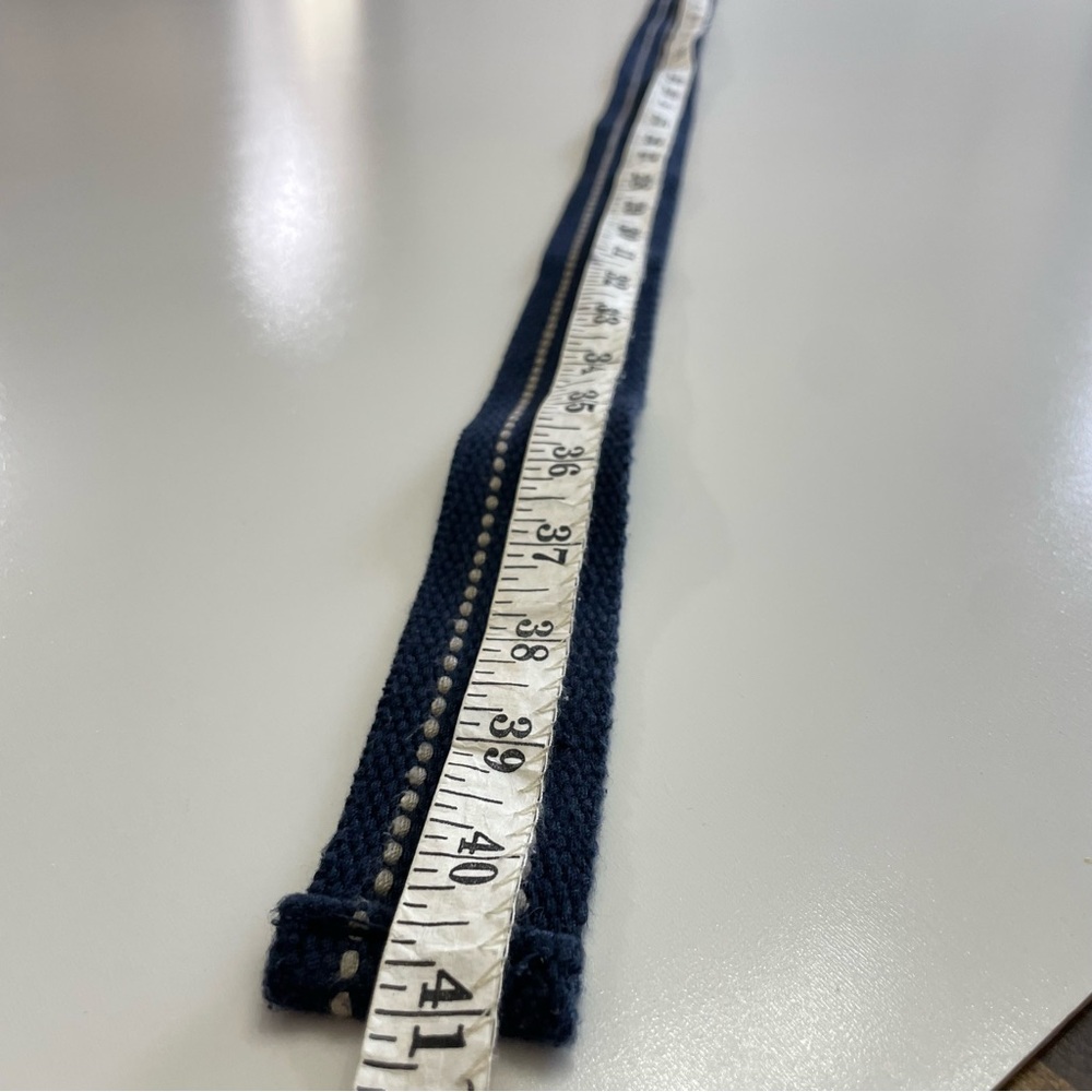 Navy Woven Men’s Belt Preppy Nautical Coastal - Picture 5 of 5
